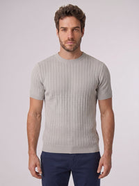 CAMISETA SLIM TRICOT PORTOFINO CINZA ZIGMA