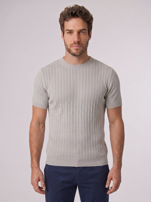 CAMISETA SLIM TRICOT PORTOFINO CINZA ZIGMA