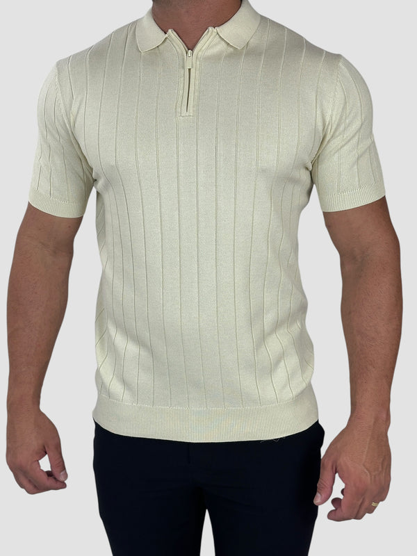 GOLA POLO ZEGNA C/ZIPER BEGE CLARO ZIGMA