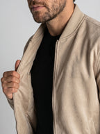JAQUETA BOMBER SUEDE CAQUI ZIGMA