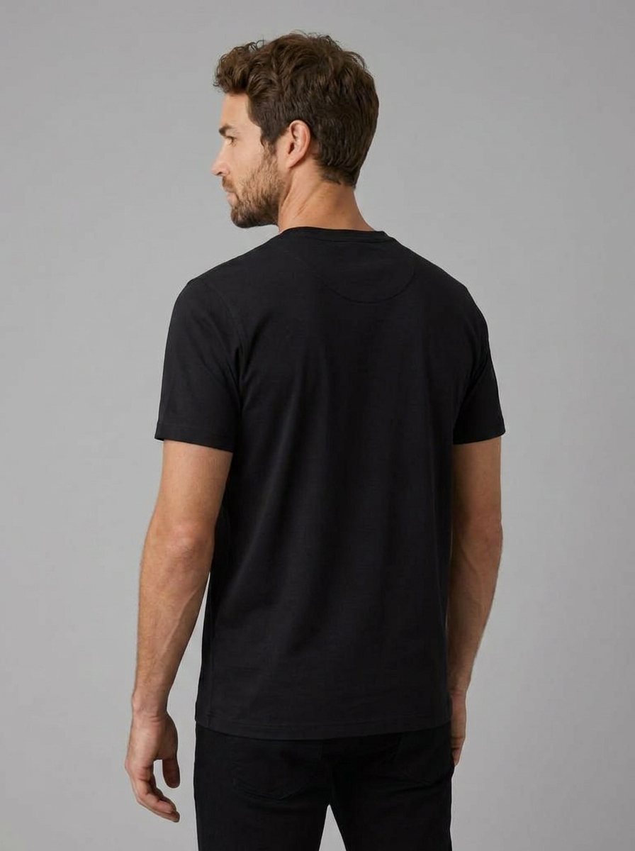 CAMISETA ESSENTIAL COTTON PREMIUM PRETA ZIGMA