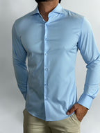 CAMISA M/L TECHMODAL REGULAR AZUL CEU ZIGMA