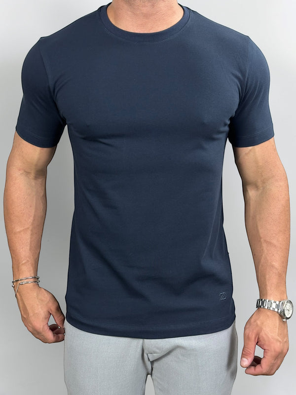 CAMISETA ESSENTIAL COTTON PREMIUM AZUL MARINHO ZIGMA