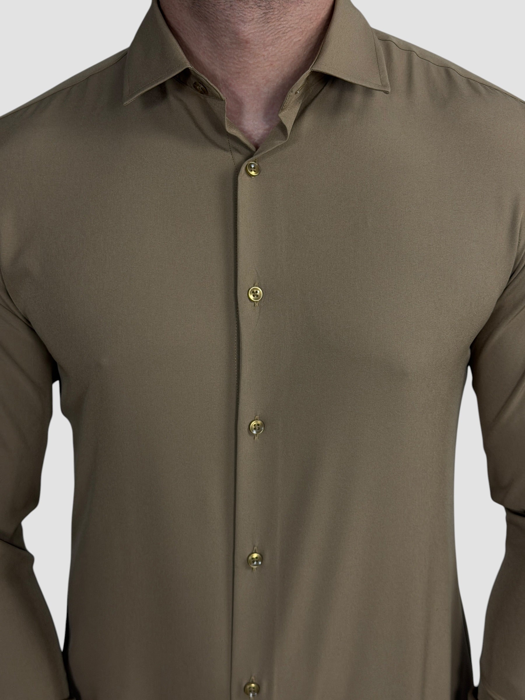 CAMISA M/L TECHMODAL SLIM FIT MARROM ZIGMA