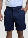 BERMUDA CAPRI PURO LINHO AZUL MARINHO ZIGMA