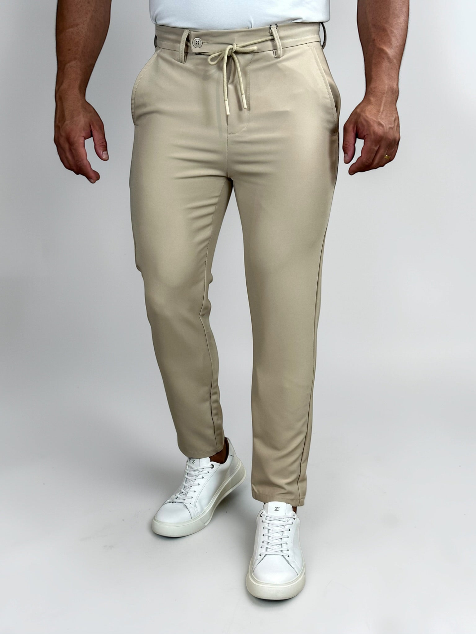 CALÇA TORINO COMFORT BEGE ZIGMA