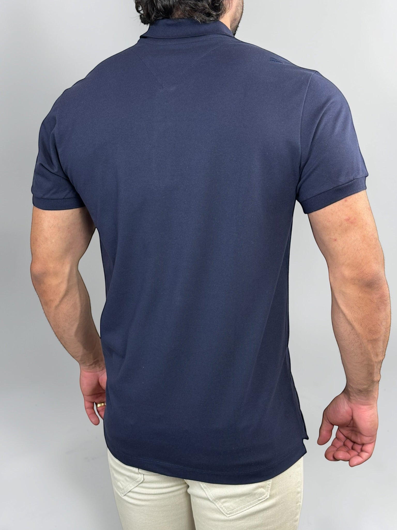 GOLA POLO PIQUET ALGODAO EGIPCIO AZUL URBO