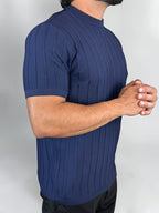 CAMISETA TRICOT RIVAGE AZUL MARINHO ZIGMA