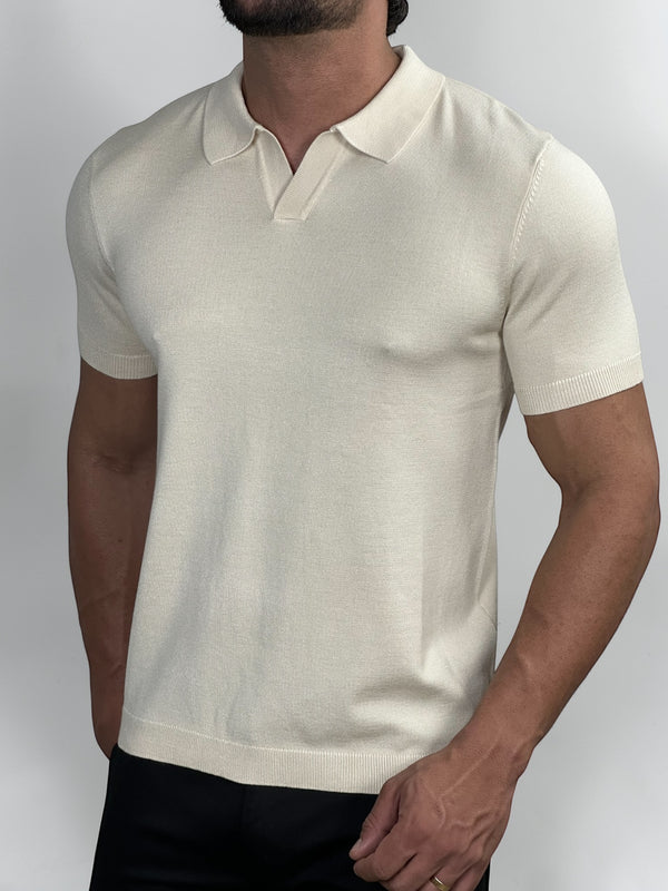 POLO V TRICOT VELLUTO AREIA ZIGMA