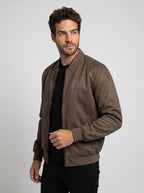 JAQUETA BOMBER SUEDE MARROM ZIGMA