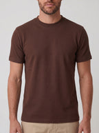 CAMISETA PIQUET SIGNATURE GOLA MEDIA MARROM ZIGMA