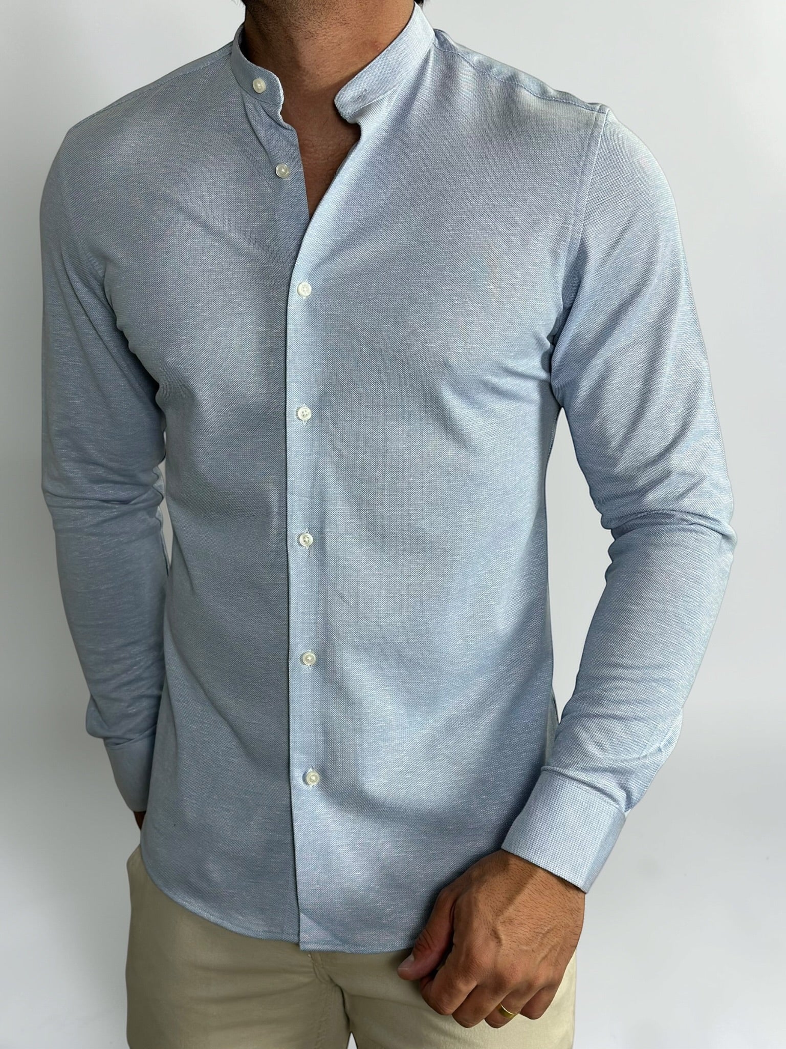 CAMISA M/L MANDARIN SERENITY ZIGMA