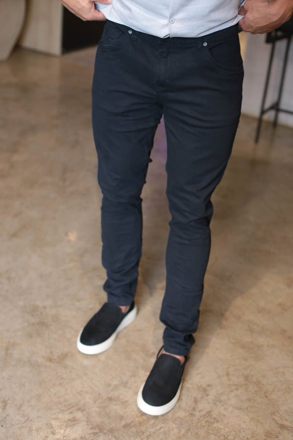 CALÇA SLIM CHINO STRECH PRETA SOFT LEE