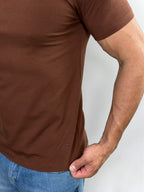 CAMISETA ESSENTIAL COTTON PREMIUM MARROM ZIGMA