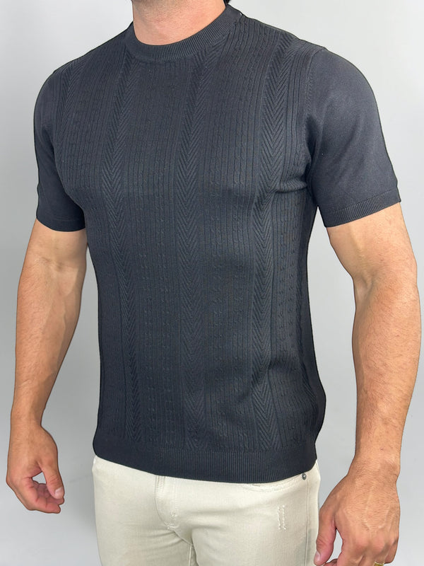 CAMISETA TRICOT MAJESTIC PRETO ZIGMA