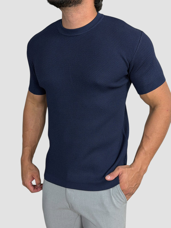 CAMISETA TRICO TEXTURE AZUL MARINHO ZIGMA