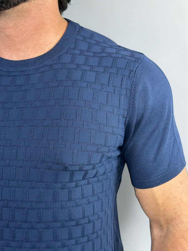 CAMISETA TRICOT VENEZIA AZUL MARINHO ZIGMA
