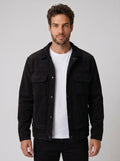 JAQUETA OVERSHIRT COTELÊ PRETA ZIGMA