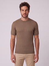 CAMISETA VERONA TRICO CANELADO MARROM ZIGMA