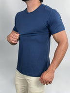 CAMISETA SMART ALGODAO EGIPCIO AZUL ZIGMA