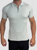 POLO TRICOT INTRECCIO CINZA ZIGMA