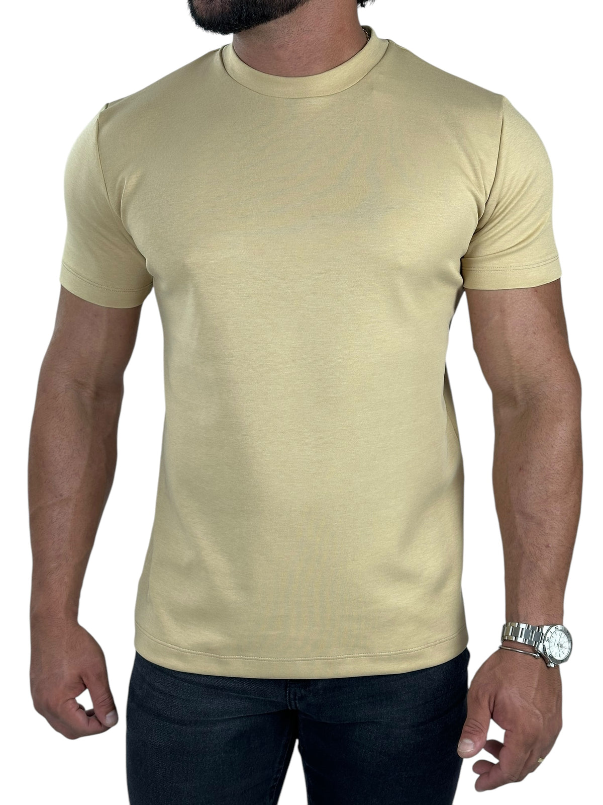 CAMISETA SUPERSOFT GOLA MEDIA  BEGE ZIGMA