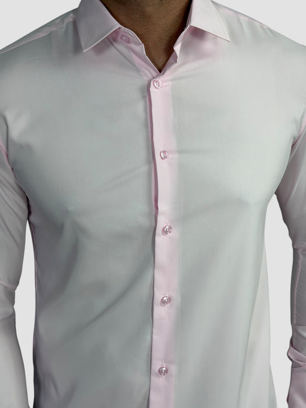 CAMISA M/L TECH SLIM FIT ROSA ZIGMA