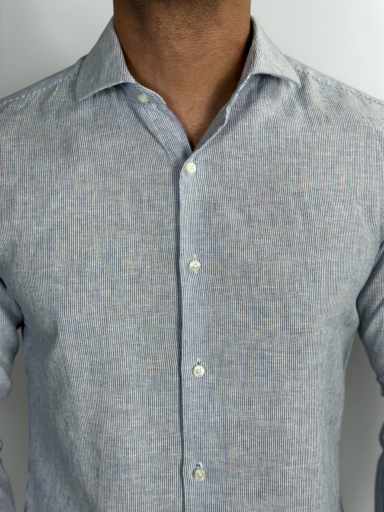 CAMISA M/L LINHO RIVIERA AZZURRA ZIGMA