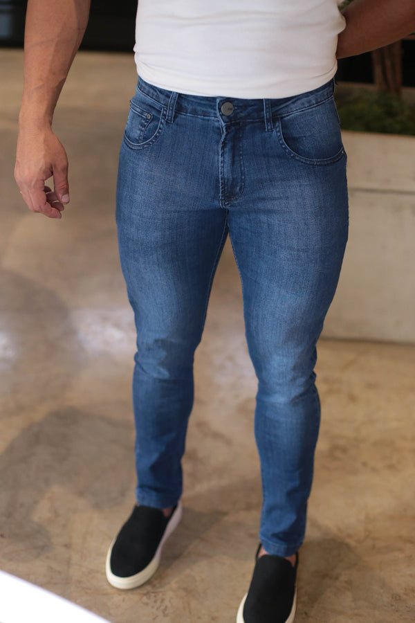 CALÇA JEANS LUKE SLIM AZUL URBO
