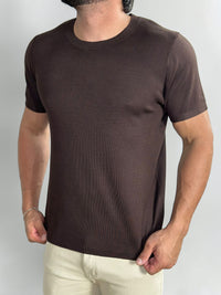 CAMISETA TRICOT SIENA SOFT MARROM ZIGMA
