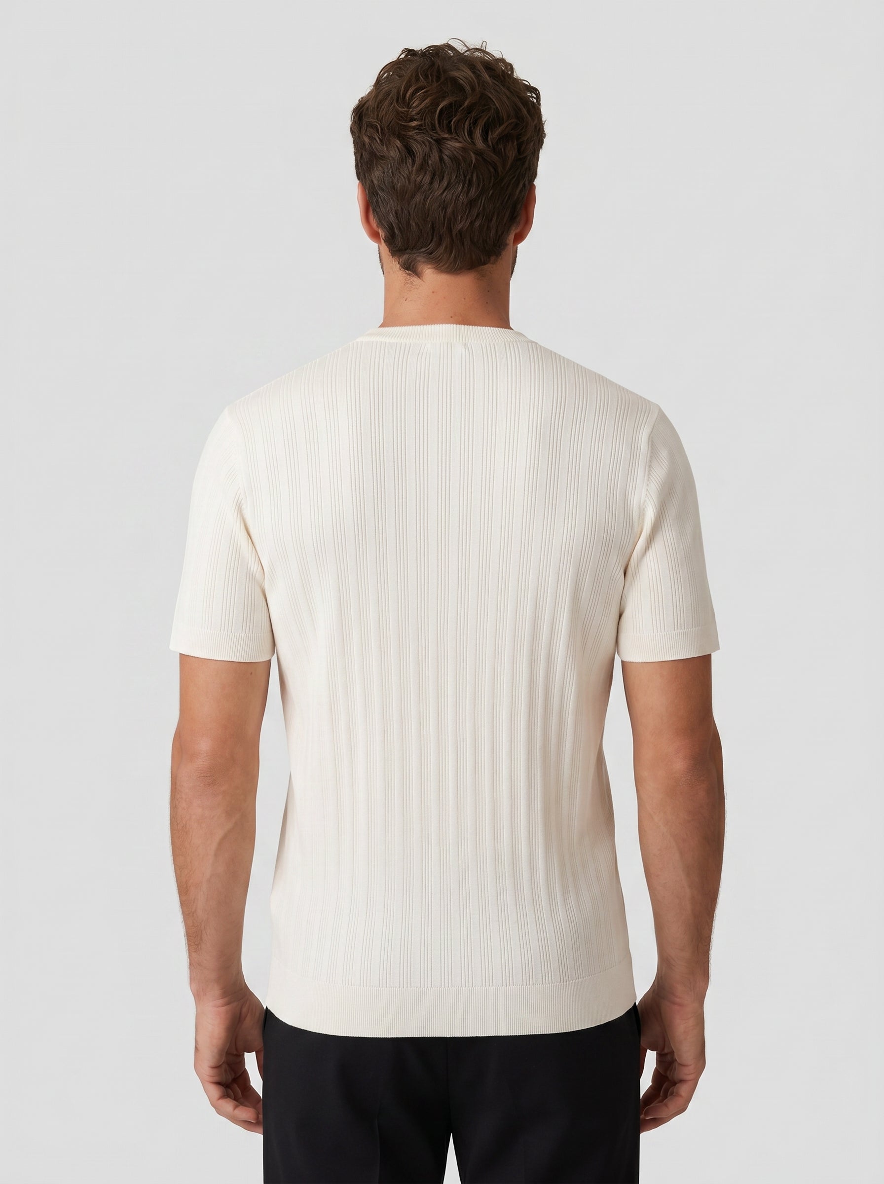 CAMISETA SLIM TRICOT PORTOFINO CREME ZIGMA
