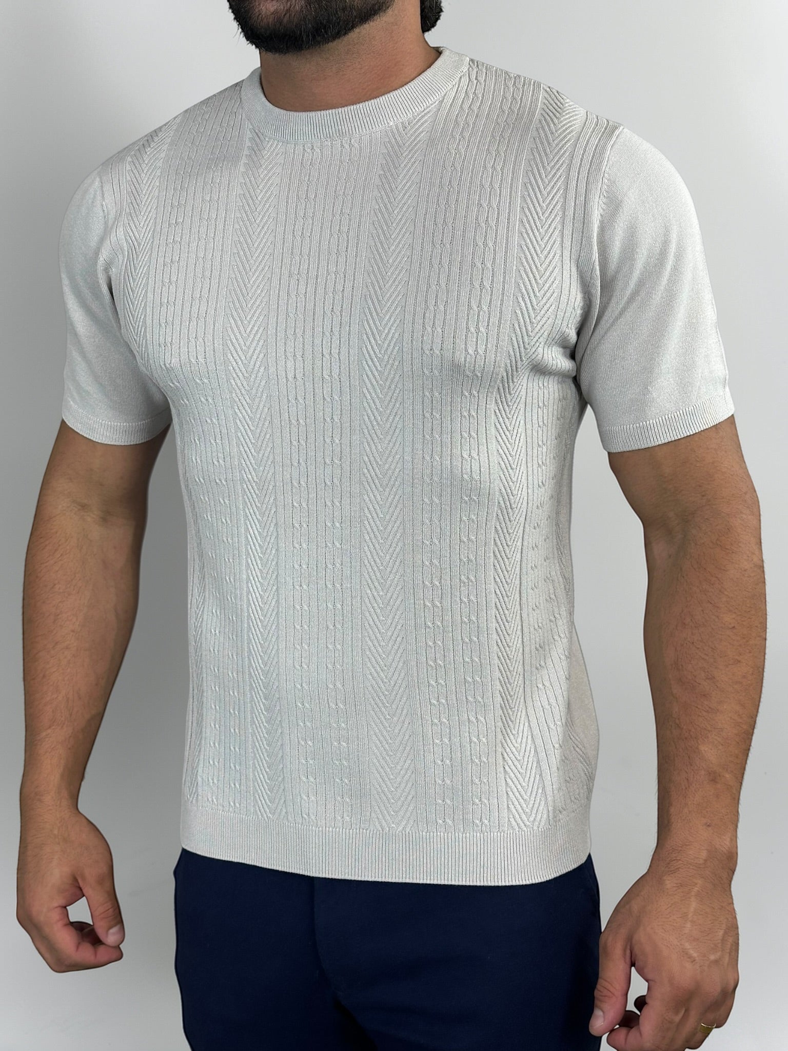 CAMISETA TRICOT MAJESTIC CINZA ZIGMA