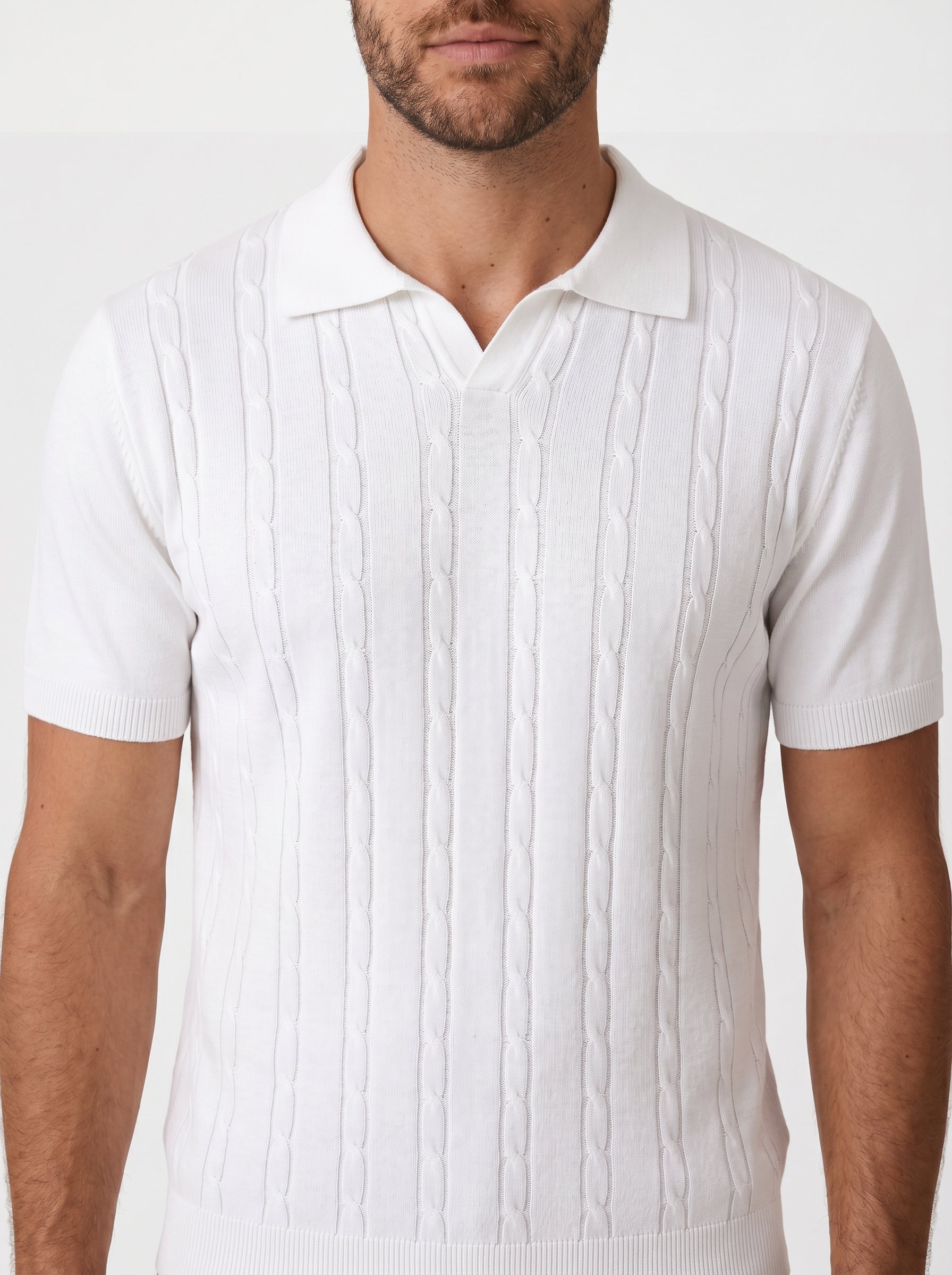 POLO RIVIERA V TRICOT BRANCA ZIGMA