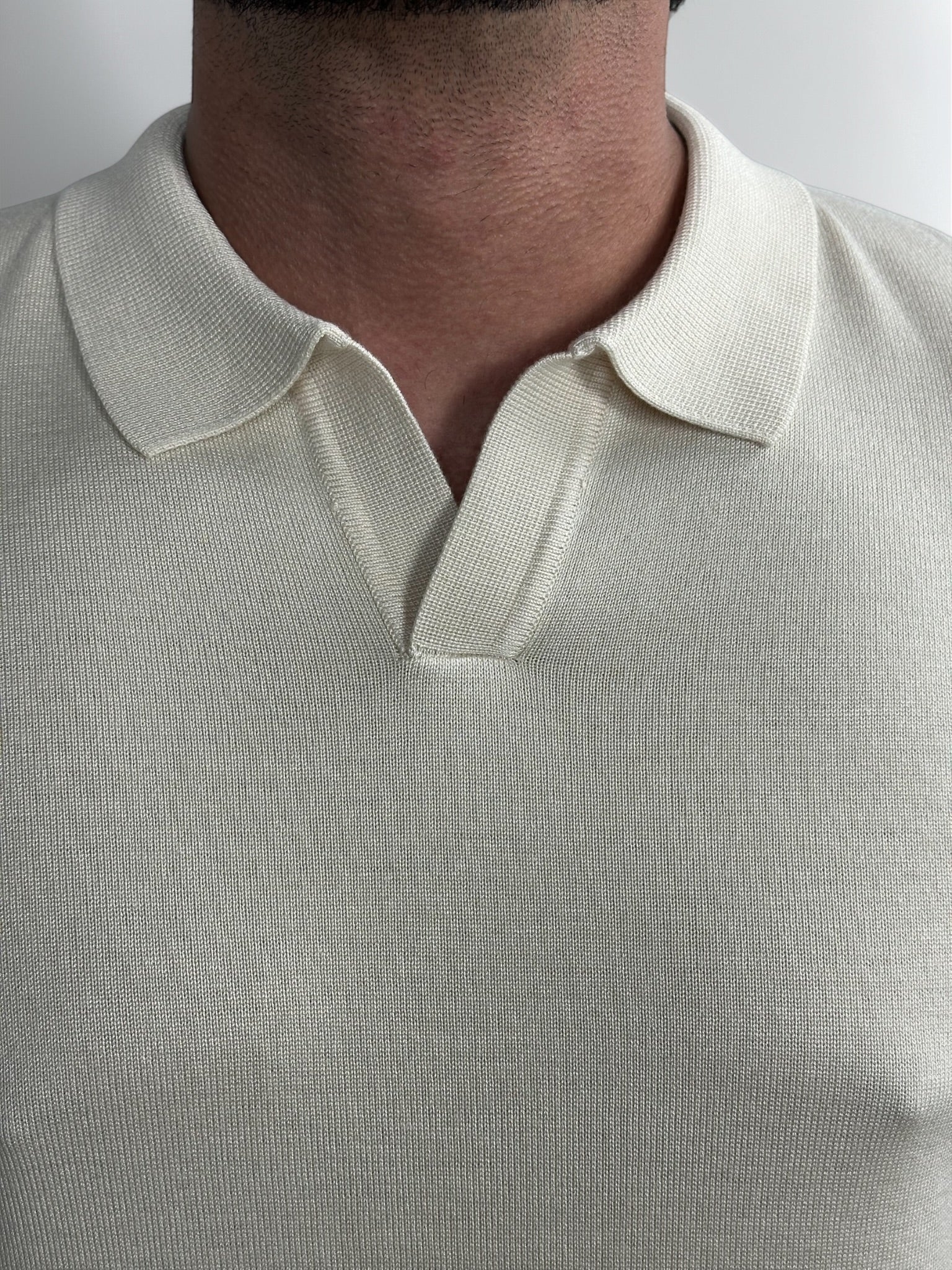 POLO V TRICOT VELLUTO AREIA ZIGMA