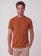 CAMISETA PIQUET SIGNATURE GOLA MEDIA TERRACOTA ZIGMA