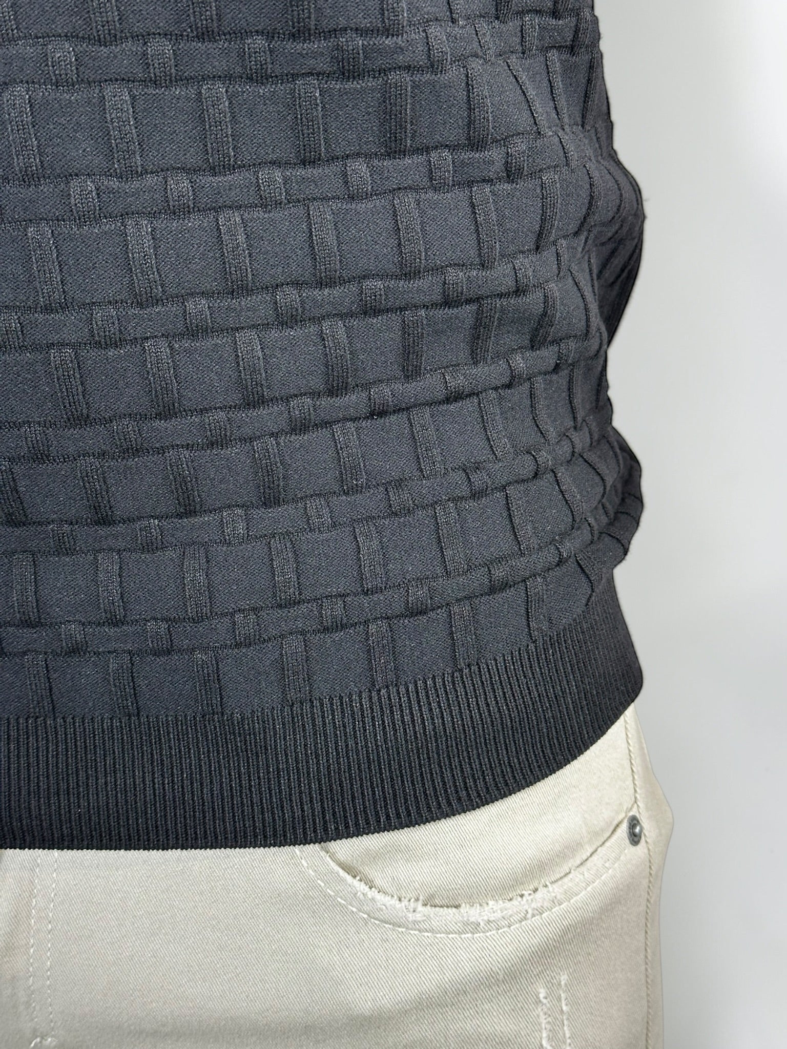 CAMISETA TRICOT VENEZIA PRETO ZIGMA
