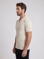 POLO V TRICOT MONACO CREME ZIGMA