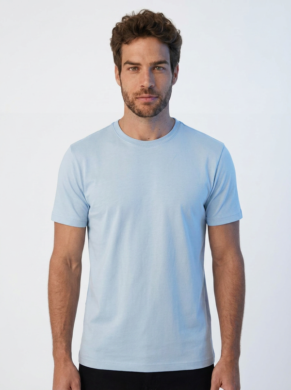 CAMISETA ESSENTIAL COTTON PREMIUM AZUL CLARO ZIGMA