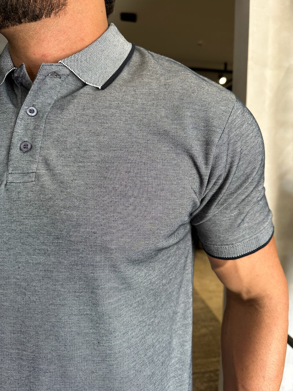 GOLA POLO AZUL MESCLA ZIGMA