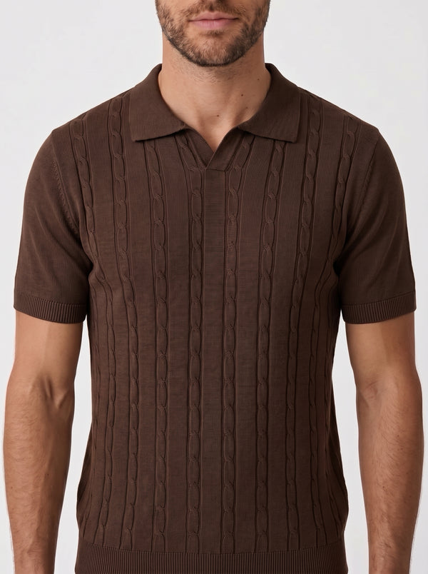 POLO RIVIERA V TRICOT MARROM ZIGMA