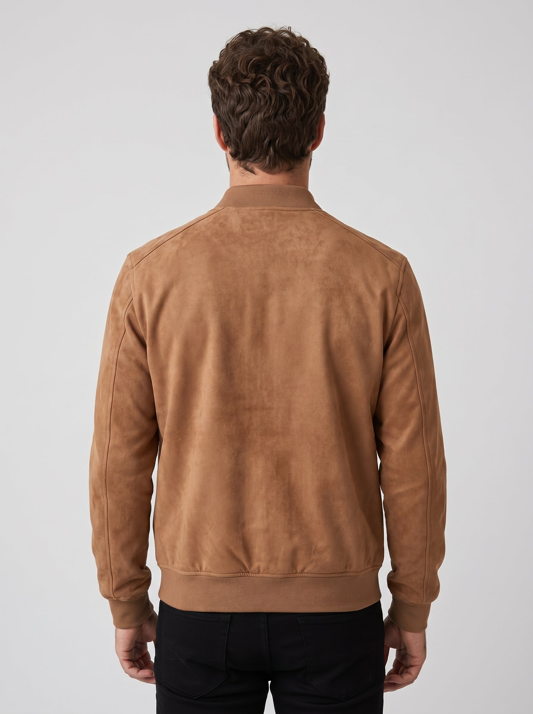 JAQUETA BOMBER SUEDE CARAMELO ZIGMA