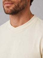 CAMISETA SUEDINE GOLA CRUZADA CREME ZIGMA