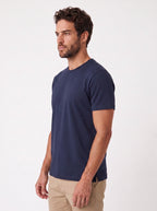 CAMISETA GIZA DUPLO ALGODAO EGIPCIO AZUL ESCURO ZIGMA
