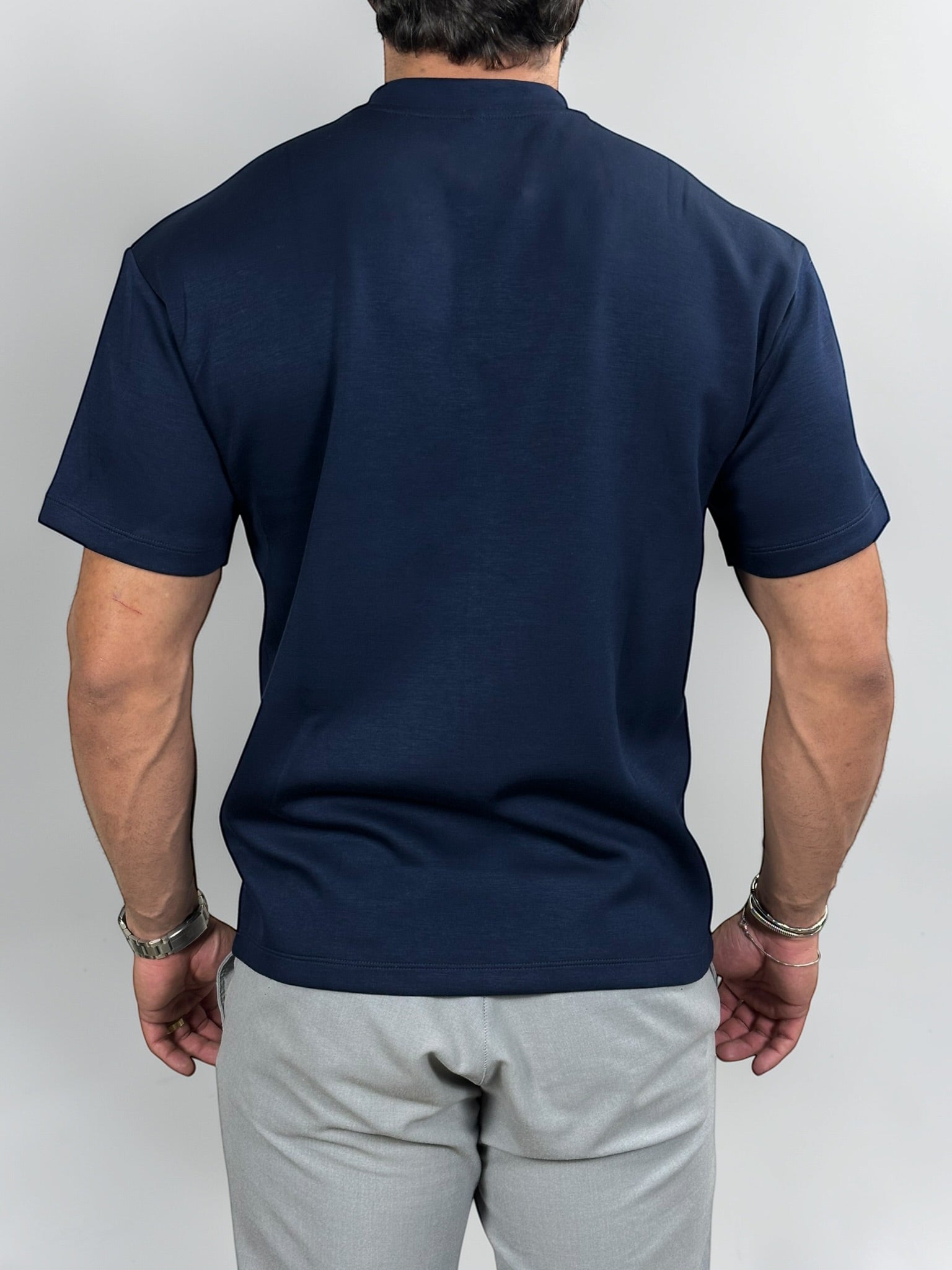 CAMISETA OVERSIZED VELLUTO SOFT AZUL MARINHO ZIGMA
