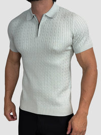 POLO TRICOT INTRECCIO CINZA ZIGMA