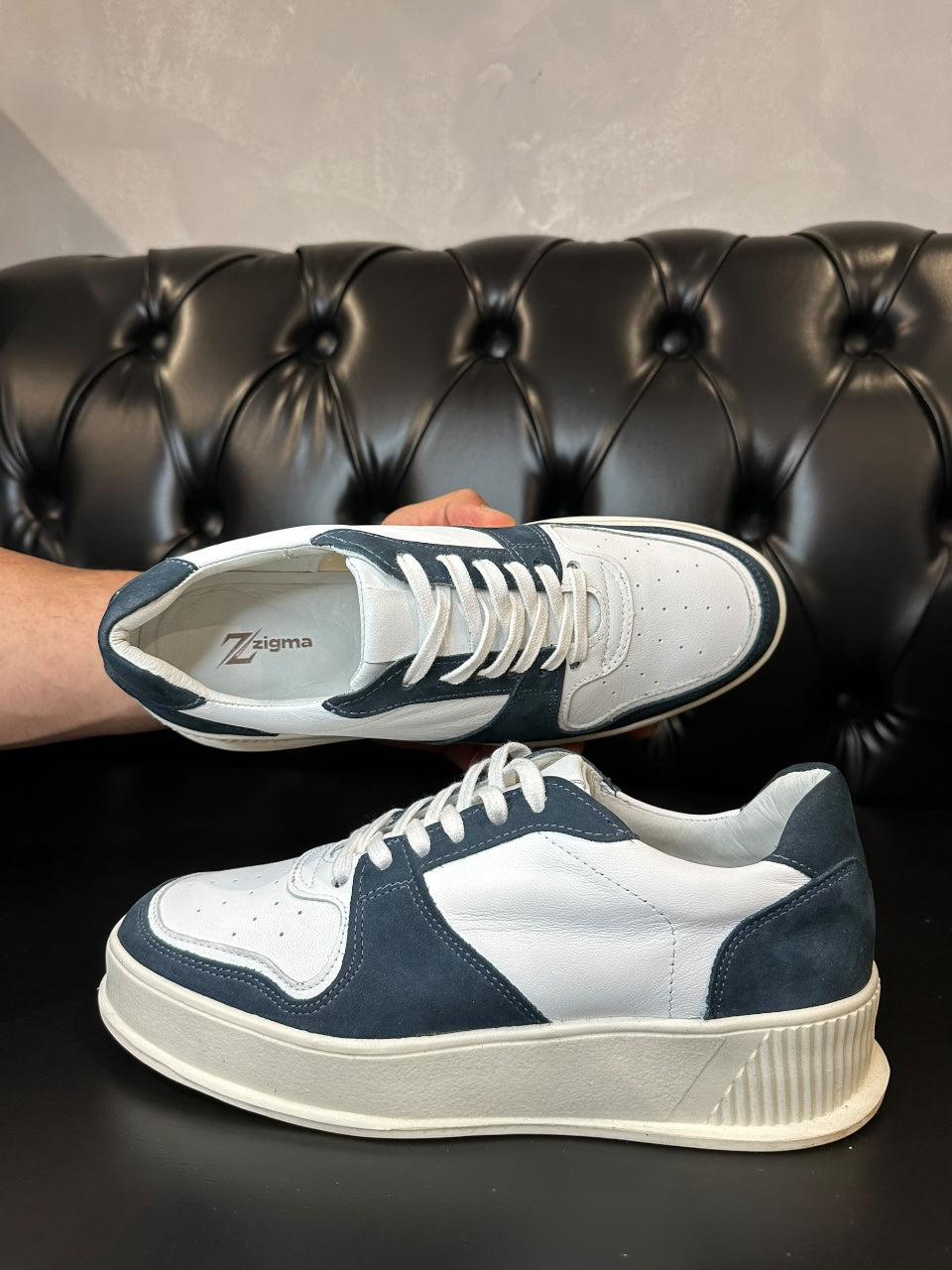 SNEAKER ASPEN BRANCO/MARINHO ZIGMA