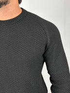 SUETER TRICOT VERTICE PRETO ZIGMA