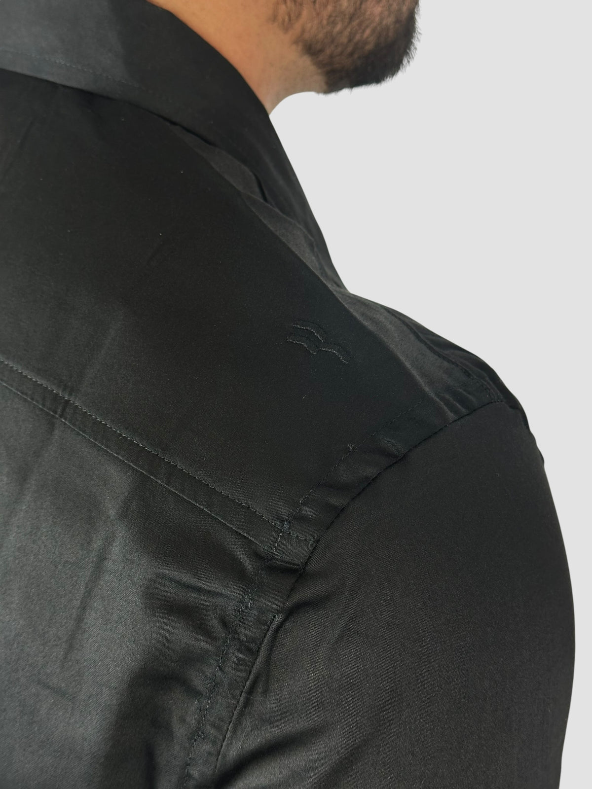 CAMISA MANGA LONGA PREMIUM ALGODAO 60 FIOS PRETO URBO