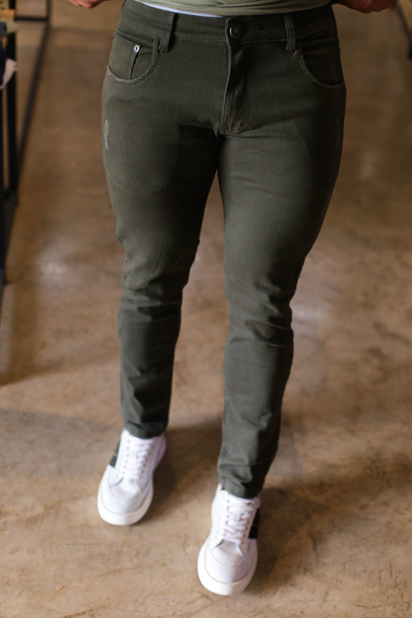 CALÇA SARJA TRADICIONAL VERDE URBO