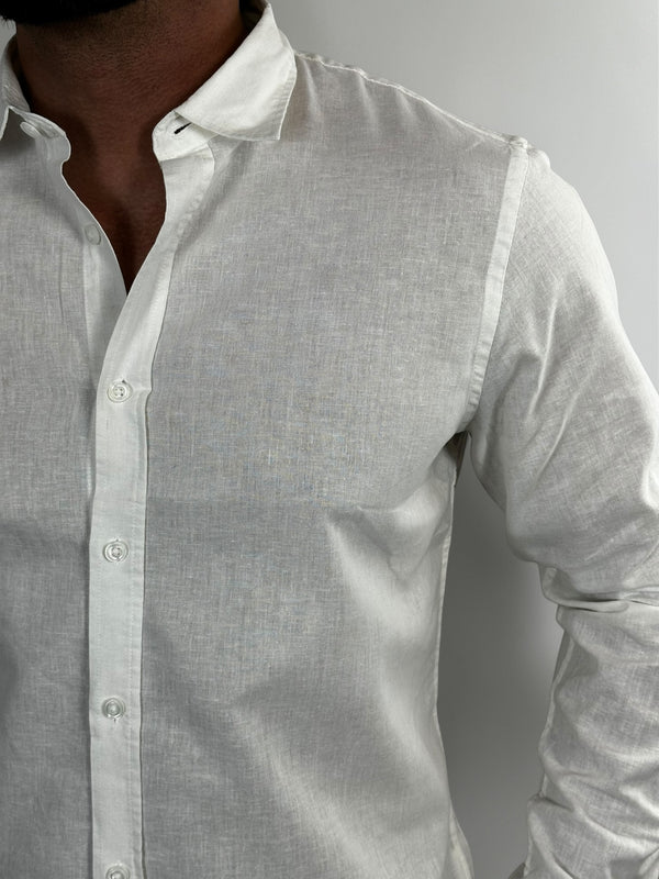 CAMISA M/L LINHO BLEND BRANCO ZIGMA